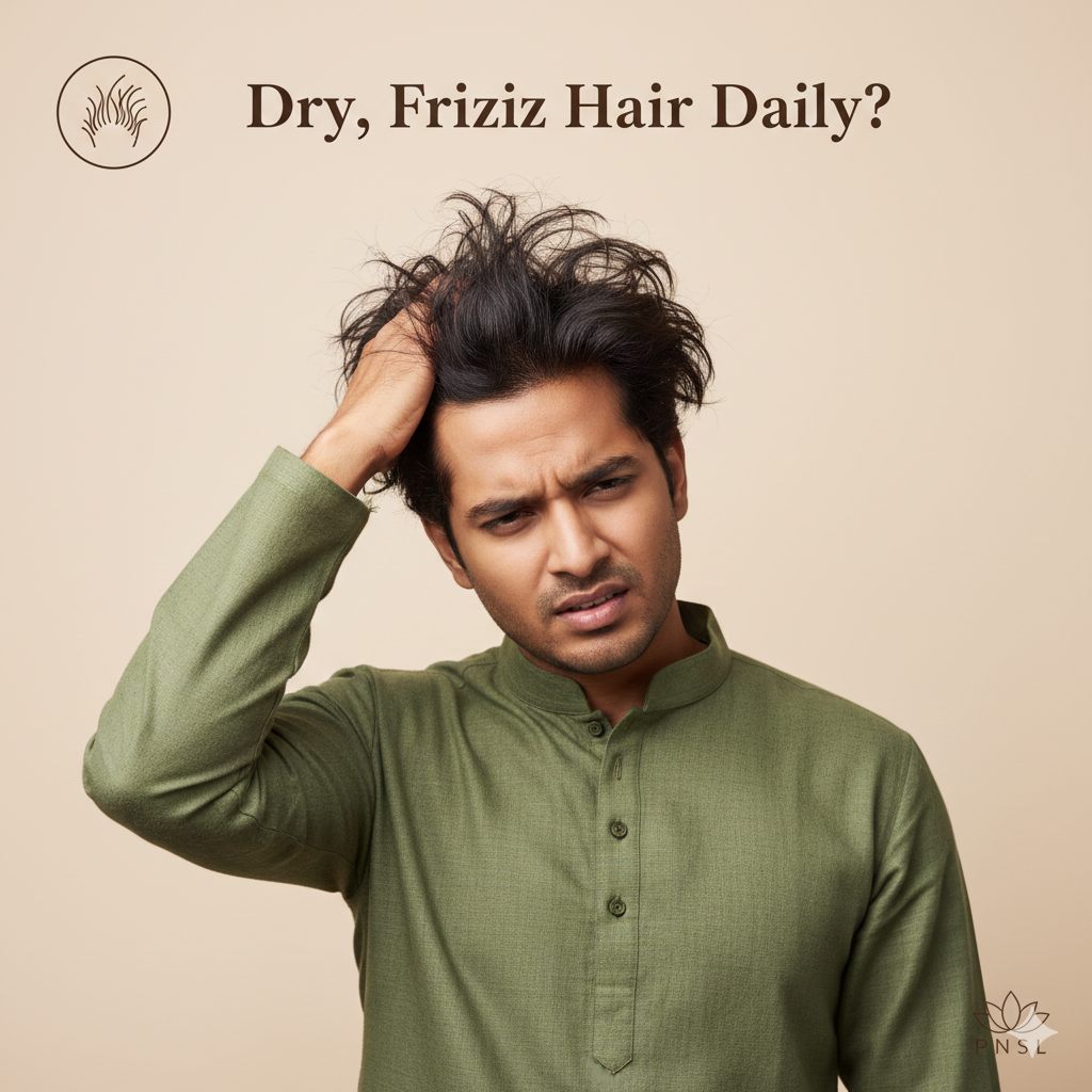 men dry frizzy hair