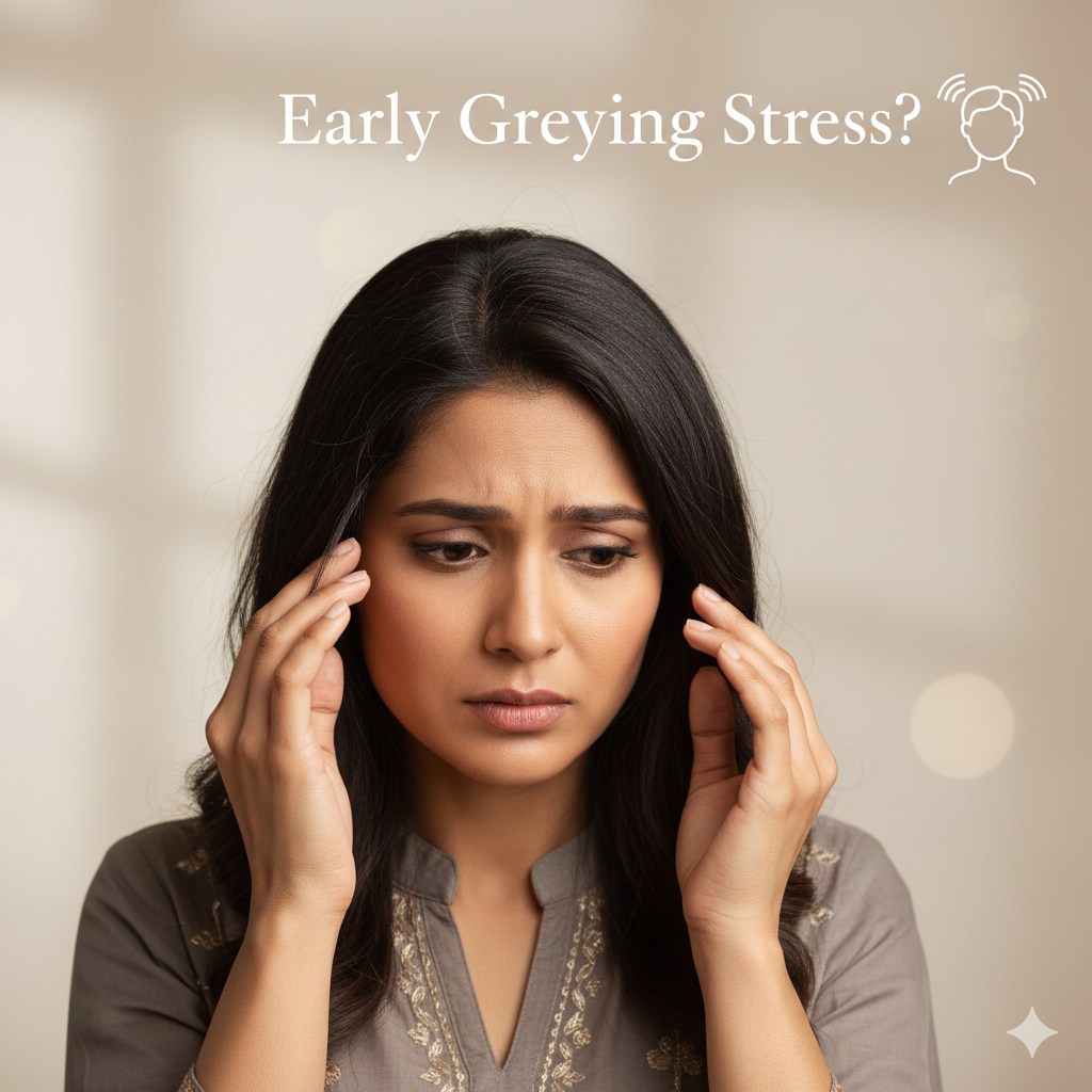 women premature greying